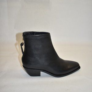 New! Allsaints Lenora Leather Zip Bootie Black 39 EU DD525